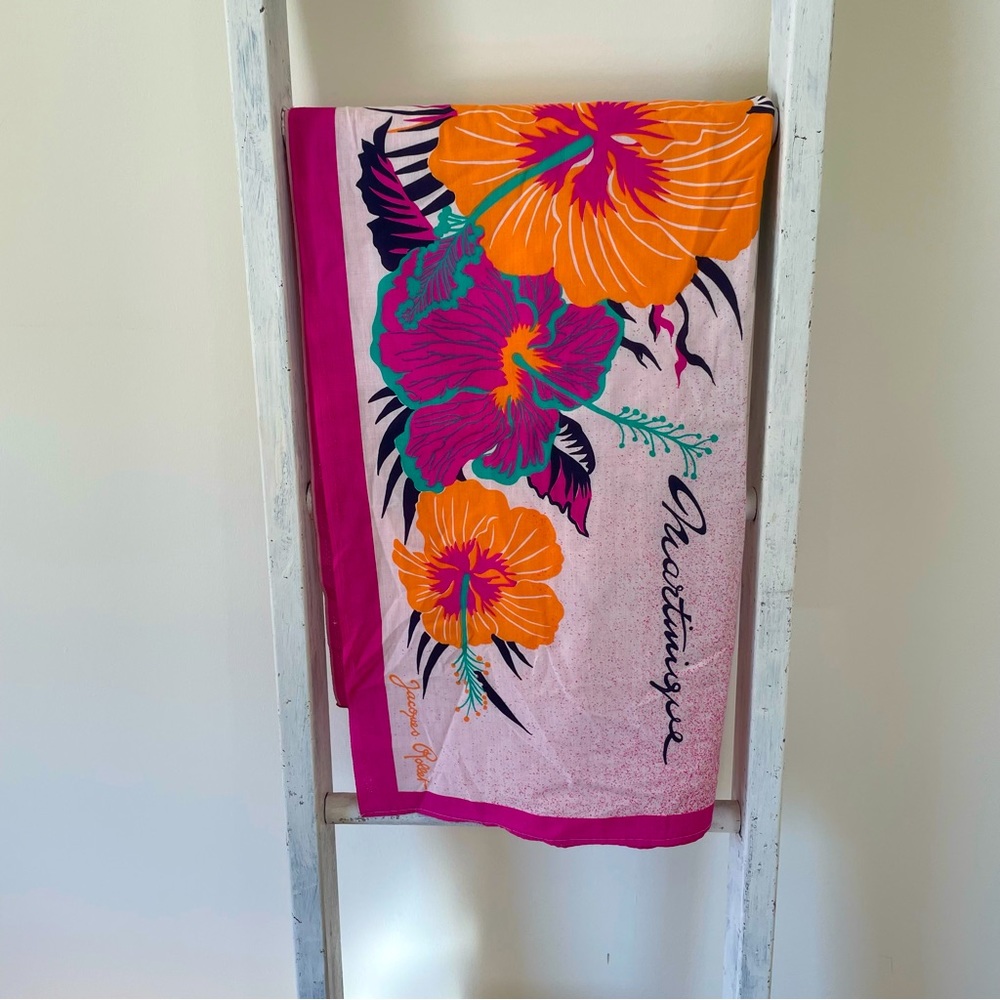 Vintage Jacques Rollet tropical beach coverup